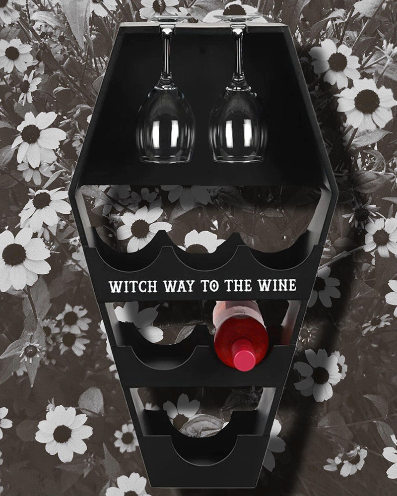 Coffin best sale wine rack