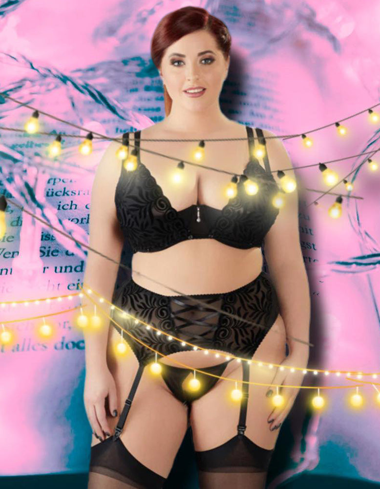 Cottelli Curves Black Lingerie Set Angel Clothing