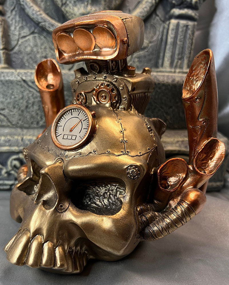 NEMESIS NOW: STEAMPUNK MECHANICAL METAL HEAD SKULL ACCESSORI