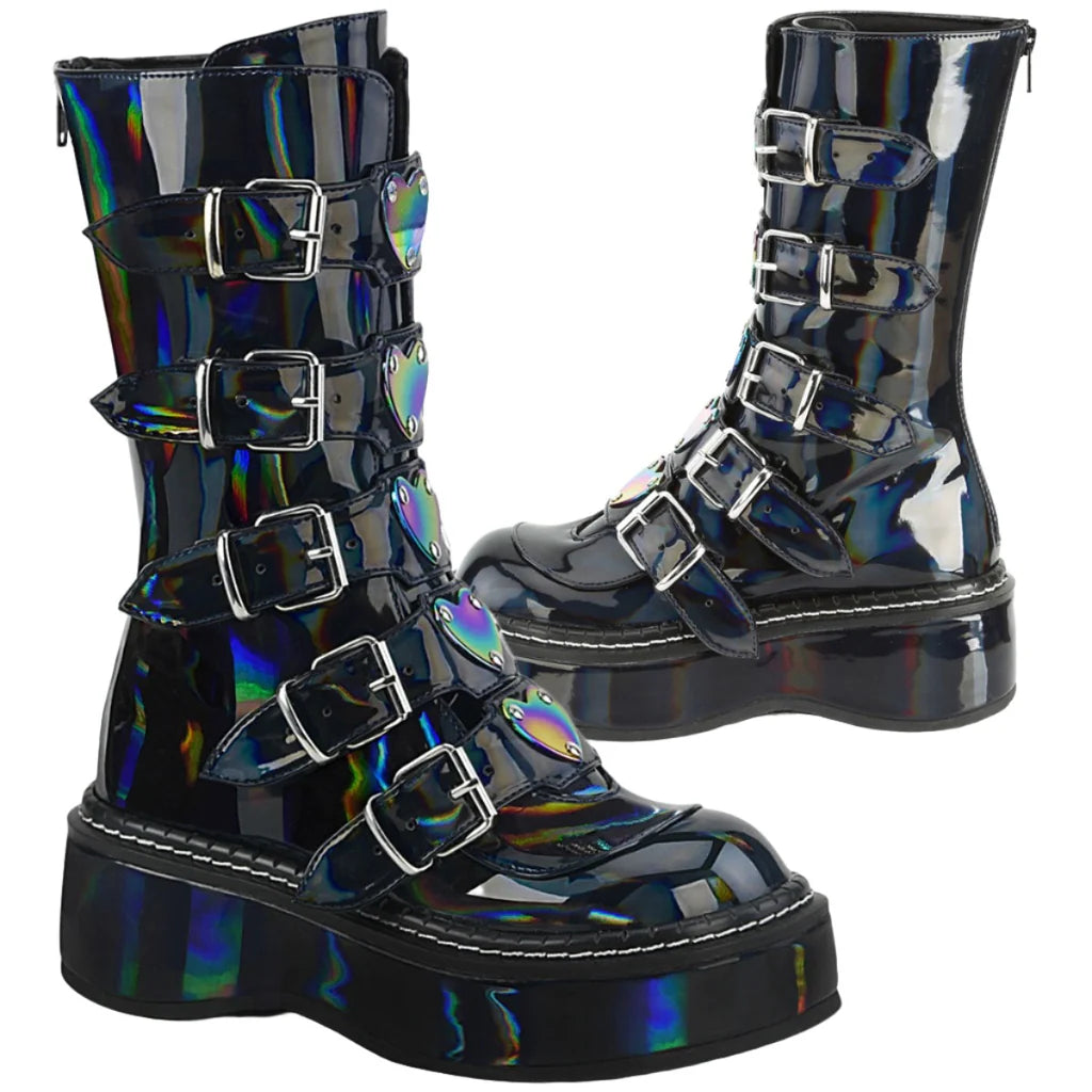 Holographic Heartbeat: Fall in Love with the DemoniaCult Emily-330 Boots