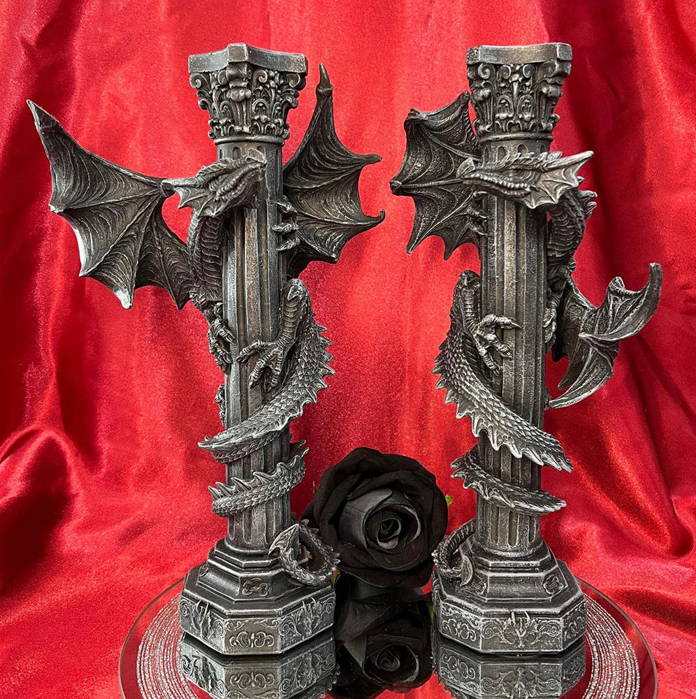 Breathe Fire into Your Home Decor: Guardians of the Light Dragon Candle Holders