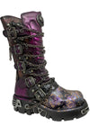 New Rock Purple M-1013-CZ69 Boots Plain Buckle UK7/EU40 | Angel Clothing