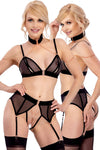 Abierta Fina Bra and Suspender Set | Angel Clothing