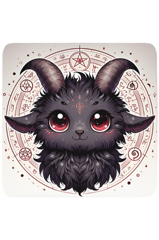 Cute Baphomet Coaster Art074 | Angel Clothing