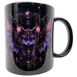 Black BatCat Mug Art096 | Angel Clothing