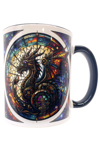 Steampunk Black Dragon Mug Art030 | Angel Clothing