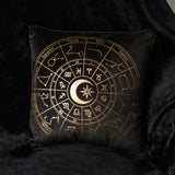 Astrology Wheel Cushion Black | Angel Clothing