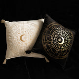 Astrology Wheel Cushion Black | Angel Clothing