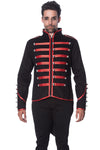 Banned Military Black Red Jacket (L) | Angel Clothing