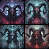 Oakhart Baphomet Coaster Set | Angel Clothing