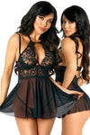 Beauty Night Mariana Chemise Black | Angel Clothing