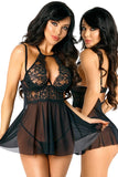 Beauty Night Mariana Chemise Black | Angel Clothing