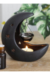 Black Crescent Moon Hanging Oil Burner | Angel Clothing