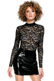 Black Level Lace and Vinyl Dress | Angel Clothing