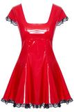 Black Level Red Vinyl Dress | Angel Clothing