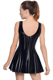 Black Level Short Vinyl Dress | Angel Clothing