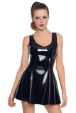 Black Level Short Vinyl Dress | Angel Clothing