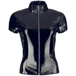 Black Level Vinyl Zip Top (S, M) | Angel Clothing