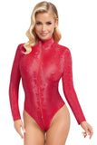 Cottelli Party Red Snakeskin Look Body | Angel Clothing