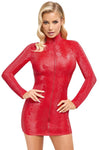 Cottelli Party Red Snakeskin Look Dress | Angel Clothing