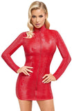 Cottelli Party Red Snakeskin Look Dress | Angel Clothing