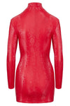 Cottelli Party Red Snakeskin Look Dress | Angel Clothing