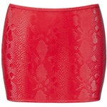 Cottelli Party Red Snakeskin Look Skirt | Angel Clothing