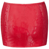 Cottelli Party Red Snakeskin Look Skirt | Angel Clothing