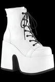 DemoniaCult CAMEL 203 Boots White | Angel Clothing