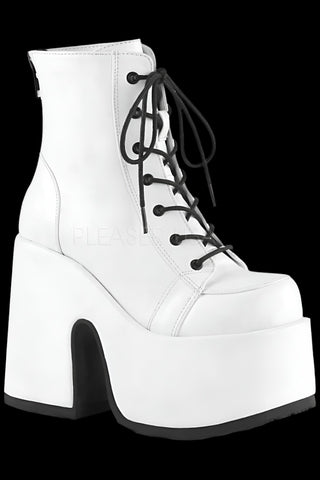 DemoniaCult CAMEL 203 Boots White | Angel Clothing