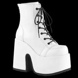 DemoniaCult CAMEL 203 Boots White | Angel Clothing