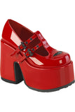 DemoniaCult CAMEL 55 Red Patent Shoes | Angel Clothing