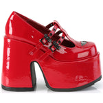 DemoniaCult CAMEL 55 Red Patent Shoes | Angel Clothing