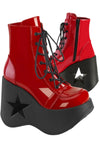 DemoniaCult Dynamite 106 Red Patent Boots | Angel Clothing