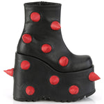 DemoniaCult SLAY 77 Black Red Boots | Angel Clothing