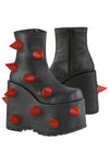 DemoniaCult SLAY 77 Black Red Boots | Angel Clothing