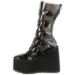 DemoniaCult SWING 230C Black Transparent Boots | Angel Clothing