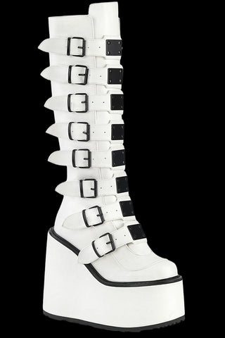 DemoniaCult SWING 815 White Boots | Angel Clothing