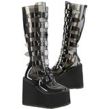 DemoniaCult SWING 815C Black Transparent Boots | Angel Clothing