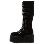 DemoniaCult DAMNED 318 Boots Velvet | Angel Clothing