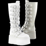 DemoniaCult DAMNED-318 Boots White | Angel Clothing