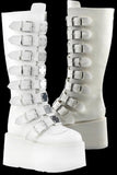 DemoniaCult DAMNED-318 Boots White | Angel Clothing