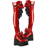 DemoniaCult KERA 303 Red Boots | Angel Clothing