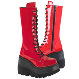 DemoniaCult SHAKER 72 Red Boots | Angel Clothing