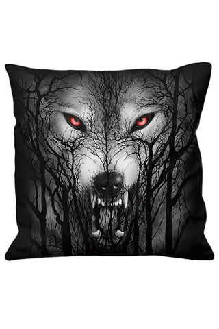 Spiral Forest Wolf Cushion | Angel Clothing