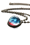 Small Galaxy Sphere Pendant Orange/Blue | Angel Clothing