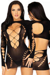 Leg Avenue Long Sleeve Cut Out Mini Dress | Angel Clothing