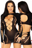 Leg Avenue Long Sleeve Cut Out Mini Dress | Angel Clothing