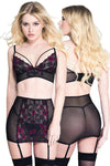 Music Legs Flower Lingerie Set | Angel Clothing