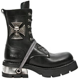 New Rock Biker Boots Skull Cross Badge M.1623 | Angel Clothing